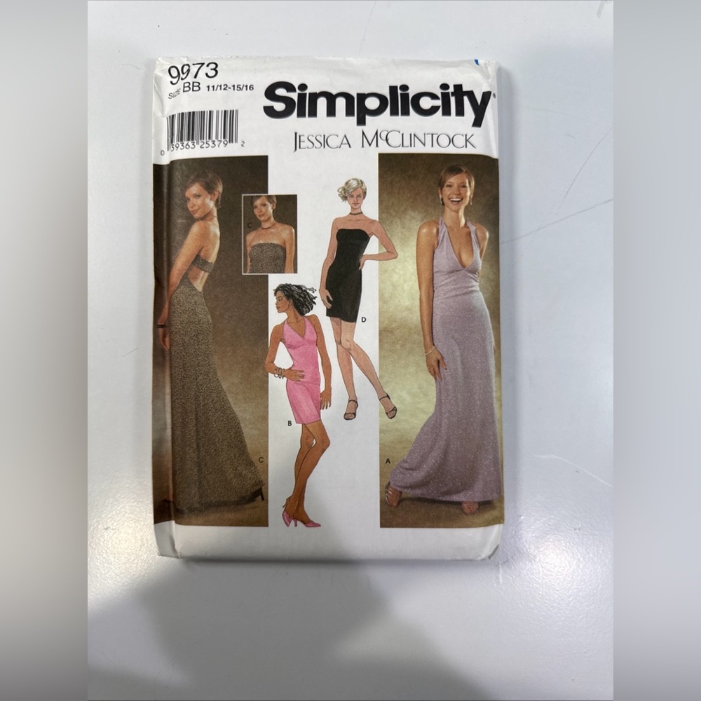 Simplicity Pattern Jessica Mcclintock 9983 Size BB 11/12-15/16 VTG‎ 2001 Uncut